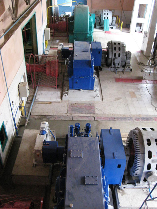 Mill shop following conversion of the second gear drive